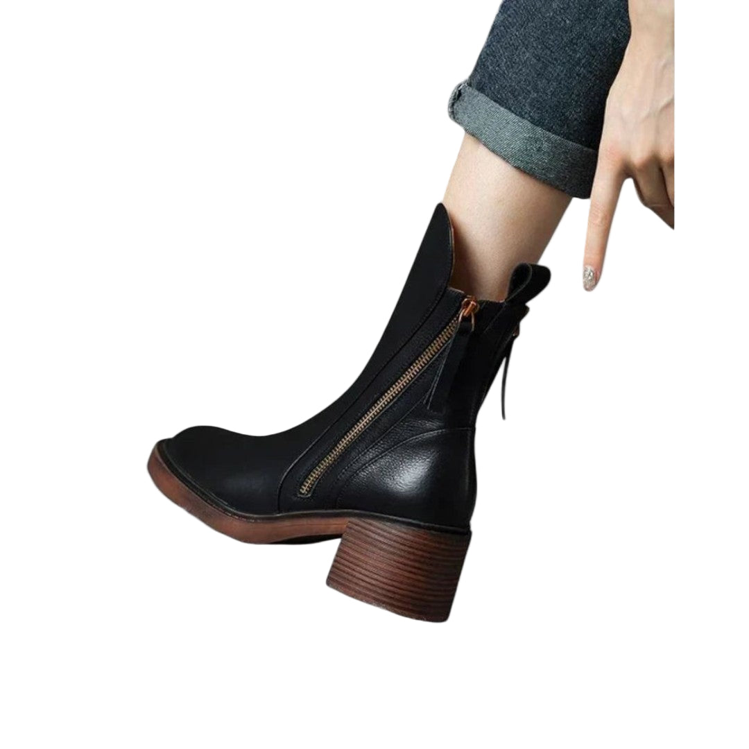 Alpia | Bottes en cuir chiq