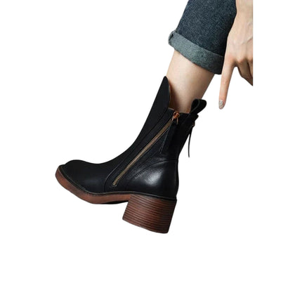 Alpia | Bottes en cuir chiq