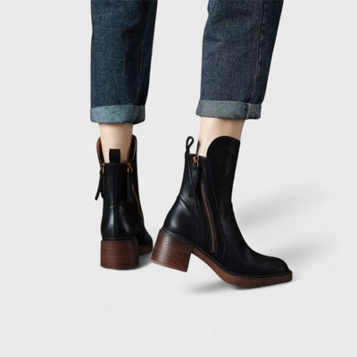 Alpia | Bottes en cuir chiq