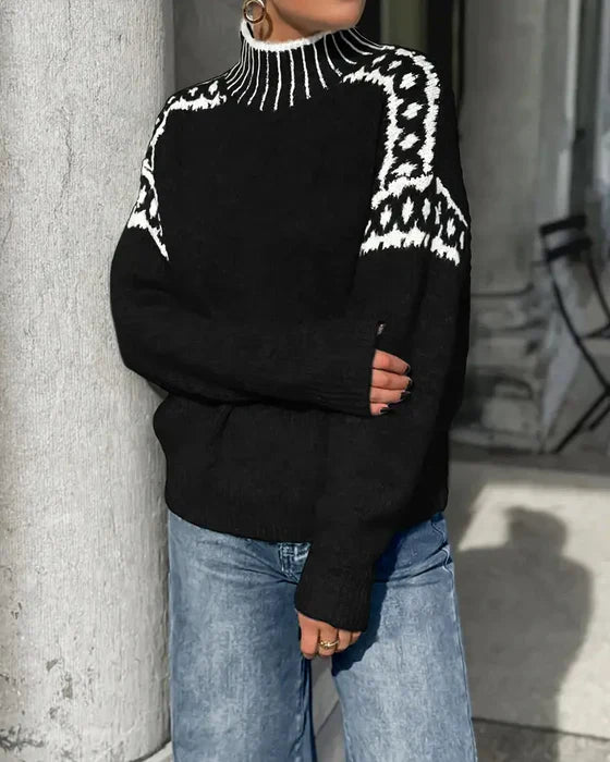 Lina | Pull chaud à col montant