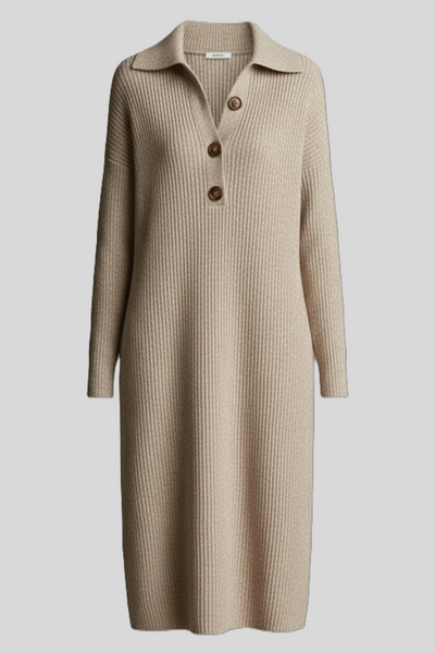 Britney | Peignoir Chic Côtelée Midi