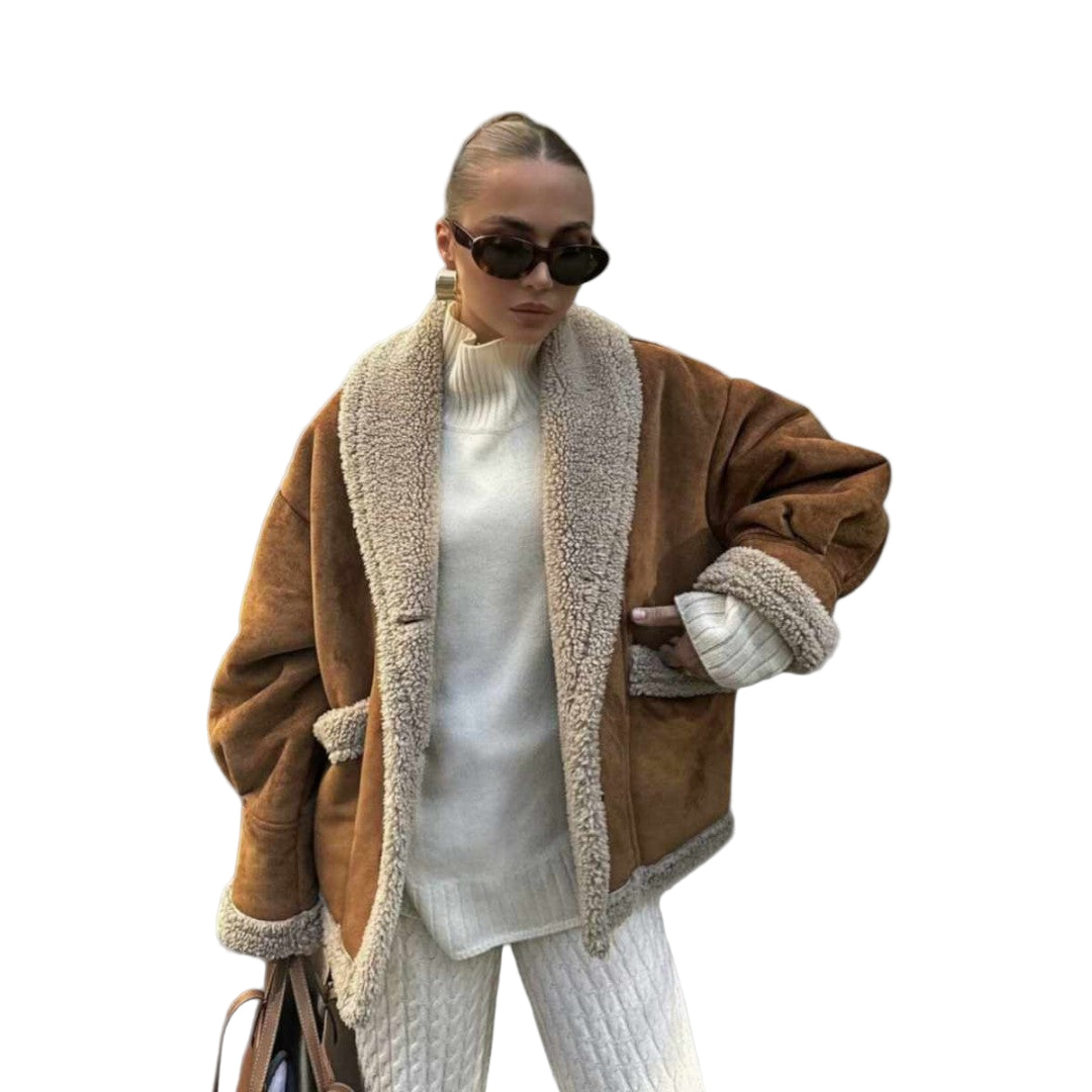 Thalara | Manteau avec doublure moelleuse en peluche