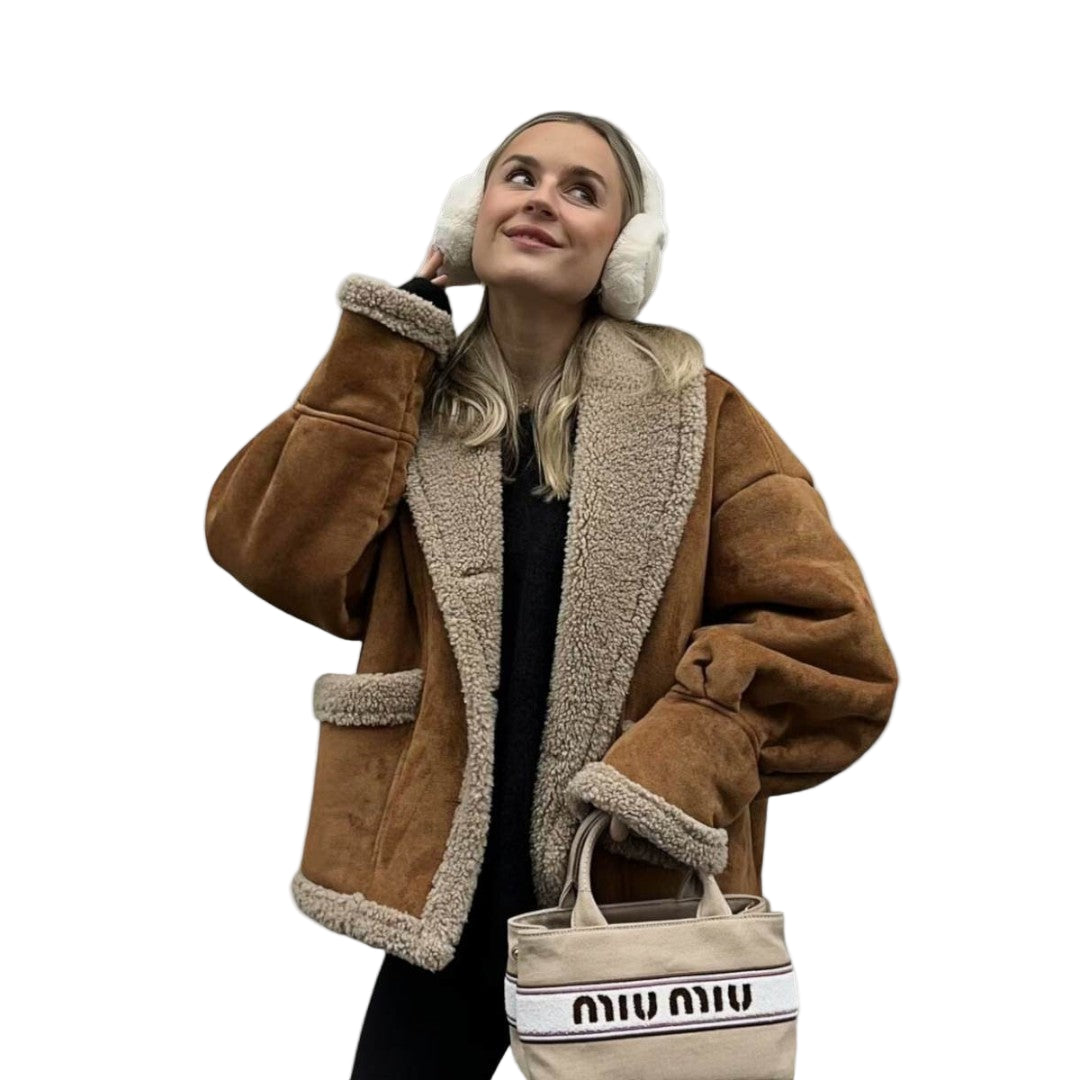 Thalara | Manteau avec doublure moelleuse en peluche