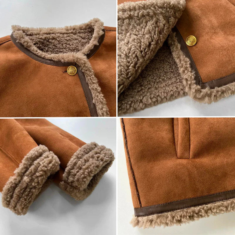 Kaia | Manteau en cuir avec des boutons
